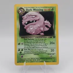 Pokemon Trading Card Game Dark Weezing 14/82 Team Rocket Holo Rare !!! - Image 1