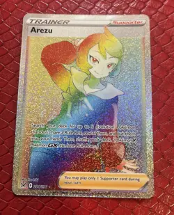 Pokemon TCG Arezu 204/196 Full Art Secret Rainbow Rare Trainer Lost Origin - Image 1
