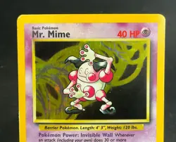Mr. Mime Pokemon Jungle Holo No Error Symbol Error Card #6 - Image 3