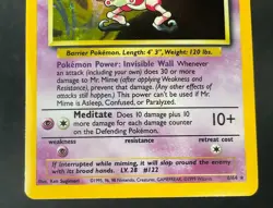 Mr. Mime Pokemon Jungle Holo No Error Symbol Error Card #6 - Image 4