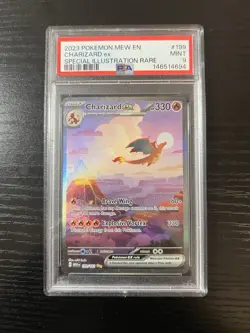 2023 POKEMON MEW EN-151 SPECIAL ILLUSTRATION RARE #199 CHARIZARD EX PSA 9 - Image 1