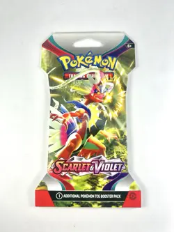 Pokemon Scarlet and Violet Booster Pack Sleeved Sealed New Base Set SV Koraidon - Image 1