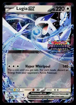Lugia ex (Prismatic Evolutions Stamped) 082/131 Holofoil Pokemon Near Mint - Image 1