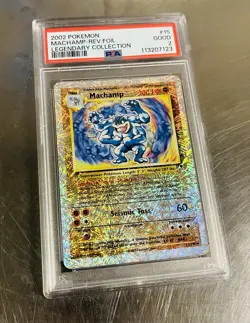 2002 Pokemon Machamp Legendary Collection Reverse Holo 15/110 PSA 2 - Image 4