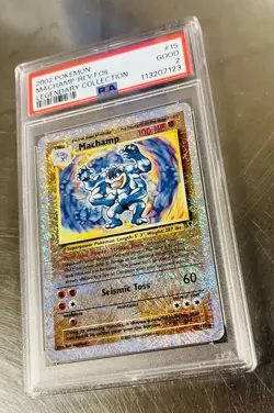 2002 Pokemon Machamp Legendary Collection Reverse Holo 15/110 PSA 2 - Image 5