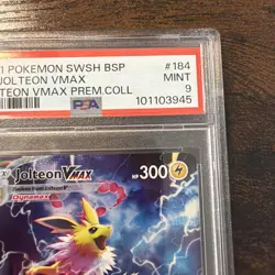 2021 Pokemon Jolteon VMAX #SWSH184 Promo Premium Collection PSA 9 Mint - Image 3