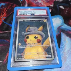 2023 Pokemon SVP EN Pikachu / Grey Felt Hat Pokemon X Van Gogh PSA 7 Near Mint - Image 1