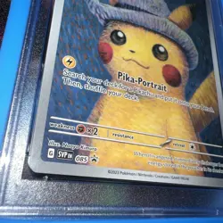 2023 Pokemon SVP EN Pikachu / Grey Felt Hat Pokemon X Van Gogh PSA 7 Near Mint - Image 2