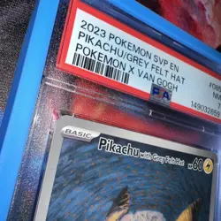 2023 Pokemon SVP EN Pikachu / Grey Felt Hat Pokemon X Van Gogh PSA 7 Near Mint - Image 3