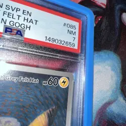 2023 Pokemon SVP EN Pikachu / Grey Felt Hat Pokemon X Van Gogh PSA 7 Near Mint - Image 4