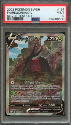 PM - 2022 - POKEMON SWSH - SILVER TEMPEST - #184 - REGIDRAGO V - PSA 9 (MINT) - Image 1