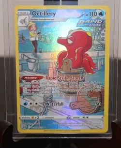 OCTILLERY 2022 Pokemon Brilliant Stars FULL ART Holo Ultra Rare POKEMON TG03 - Image 1