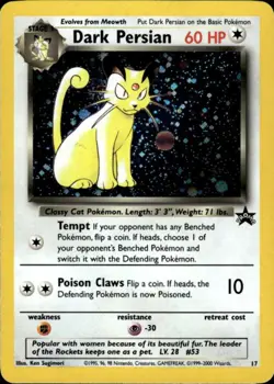Pokemon Dark Persian 17 Wizards Black Star Promos Promo Lightly Played - Image 1