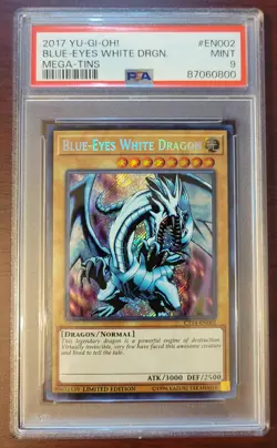 Yugioh Blue-Eyes White Dragon CT14-EN002 Secret Rare Promo - PSA 9 MINT - Image 1