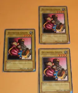 3X Destroyer Golem SDK-028 - Yugioh Yu Gi Oh! 3 Playset - Image 1