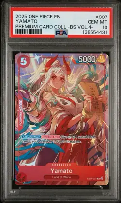 2025 ONE PIECE PREMIUM CARD COLLECTION BEST SELECTION VOL.4 #007 YAMATO PSA 1O - Image 1