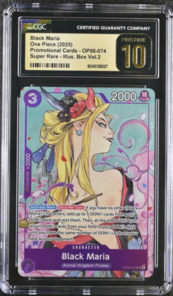 Black Maria - Promo Alt Art - OP08-074 SR - One Piece CGC Pristine 10 - Image 1