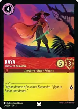 Raya Warrior of Kumandra 124/204 Cold Foil Rise of the Floodborn Disney Lorcana - Image 1