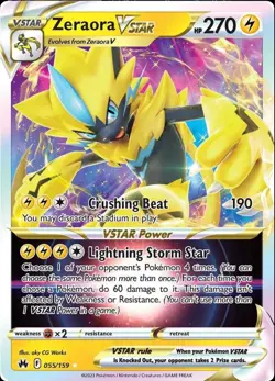 Zeraora VSTAR - 055/159 - Pokemon Crown Zenith Sword & Shield Ultra Rare Card NM - Image 1
