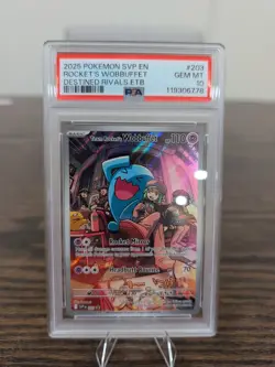 PSA 10 Team Rocket's Wobbuffet 203 Sv: Scarlet & Violet Promo Cards Holo - Image 1