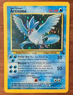 Pokemon Card Articuno Holo Rare 2/62 Fossil Set 1999 WOTC Vintage - Image 1