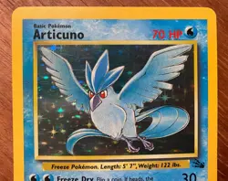 Pokemon Card Articuno Holo Rare 2/62 Fossil Set 1999 WOTC Vintage - Image 2
