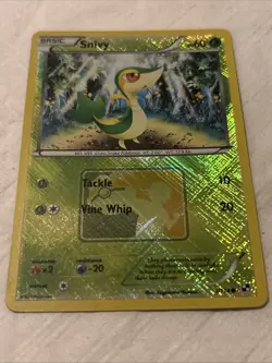Pokemon Snivy BW League Promo Stamped Crosshatch Reverse Holo Card 1/114 - Image 2
