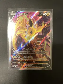 Jolteon v SWSH183 Pokemon TCG Sword & Shield Holo Black Star Promo Card - Image 1