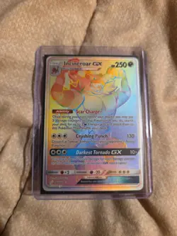Incineroar GX 188/181 Rainbow Secret Rare Sun & Moon Team Up Pokemon TCG Card NM - Image 3