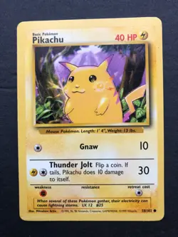 PIKACHU - 58/102 - Base Set - Pokemon Card - NM - Image 1