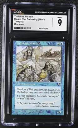 MTG Magic The Gathering Thalakos Mistfolk 1997 Tempest CGC 9 - Image 1