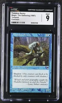 MTG Magic The Gathering Thalakos Sentry 1997 Tempest CGC 9 - Image 1
