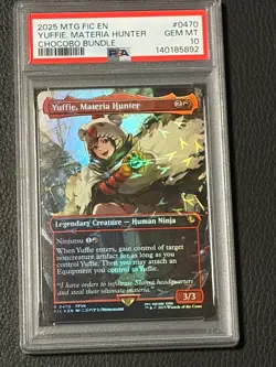 MTG Final Fantasy 0470 Yuffie, Materia Hunter Chocobo Track Foil PSA 10 - Image 1