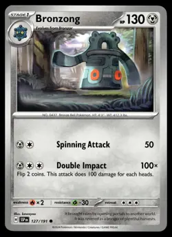 Bronzong 127/191 Pokemon SV08: Surging Sparks Non Holo - Image 1
