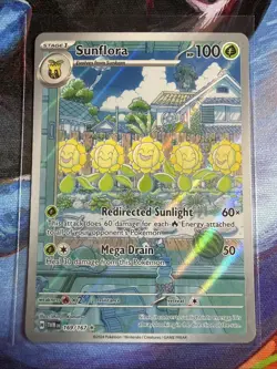 Pokemon Sunflora 169/167 Twilight Masquerade Scarlet & Violet Illustration Rare - Image 1