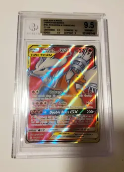 Pokemon TCG: Sun & Moon Unbroken Bonds Reshiram and Charizard GX BGS 9.5 - Image 1