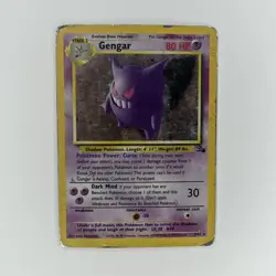 Pokemon Gengar 5/62 Fossil Holo Rare 1999 80 HP English Unlimited - Image 1