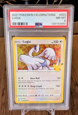 2021 POKEMON CELEBRATIONS #022 LUGIA PSA 8 - Image 1