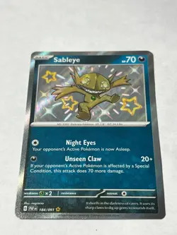 Sableye 184/091 Shiny Rare Paldean Fates Pokemon Near Mint - Image 1