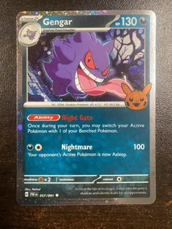 Pokemon TCG Gengar 057/091 Cosmos Holo Trick or Trade 2024 Near Mint NM (1) - Image 1