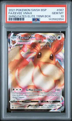 2021 Black Star Promo Shining Fates ETB #087 Full Art Eevee VMAX PSA 10 GEM MINT - Image 1