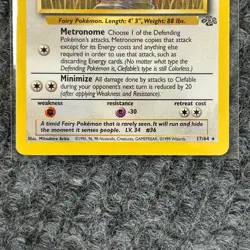 Vintage Pokemon Jungle Clefable 17/64 Rare Vintage NM Regular Non-holo - Image 4