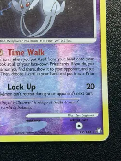 2008 Pokemon Legends Awakened Azelf Lv.55 19/146 Reverse Holo Rare - Image 5