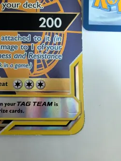 Pokemon Tag Team Pikachu & Zekrom GX SM248 Jumbo Gold Promo Card MP Condition - Image 4