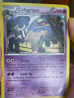POKEMON COFAGRIGUS RARE CRACKED ICE HOLOFOIL DARK EXPLORERS MP CARD - Image 2