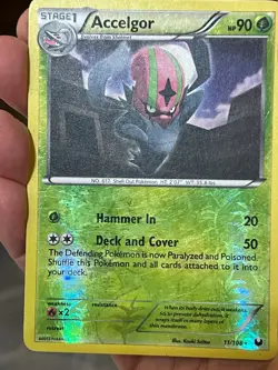 POKEMON ACCELGOR 11/108 RARE REVERSE HOLOFOIL DARK EXPLORERS MP CARD - Image 3