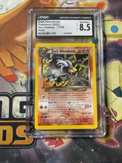 CGC 8.5 Dark Houndoom 2002 Neo Destiny 7/105 Holo Pokemon Card - Image 1