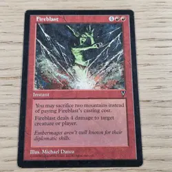 3x Fireblast- Visions-MTG Magic the Gathering MP - Image 2