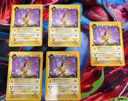 (5) 1st Edition Dark Jolteon Vintage Lot - Pokemon 1999-2000 - Team Rocket - Image 3