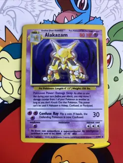 Pokemon Alakazam 1/102 Base Set Holo 1999 WOTC Unlimited MP/HP - Image 1
